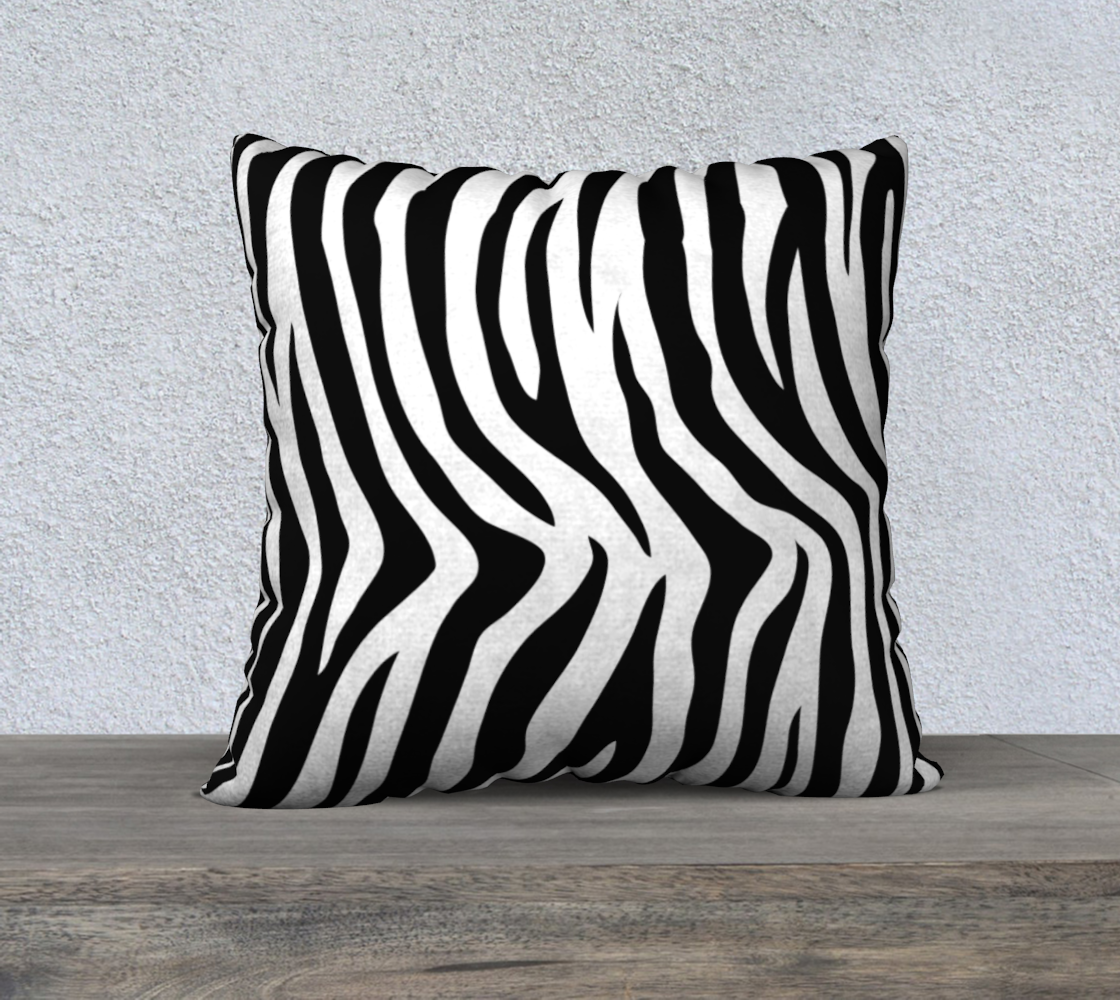 Hummingbird Lane Pillow Cover Zebra Print - 22" x 22"