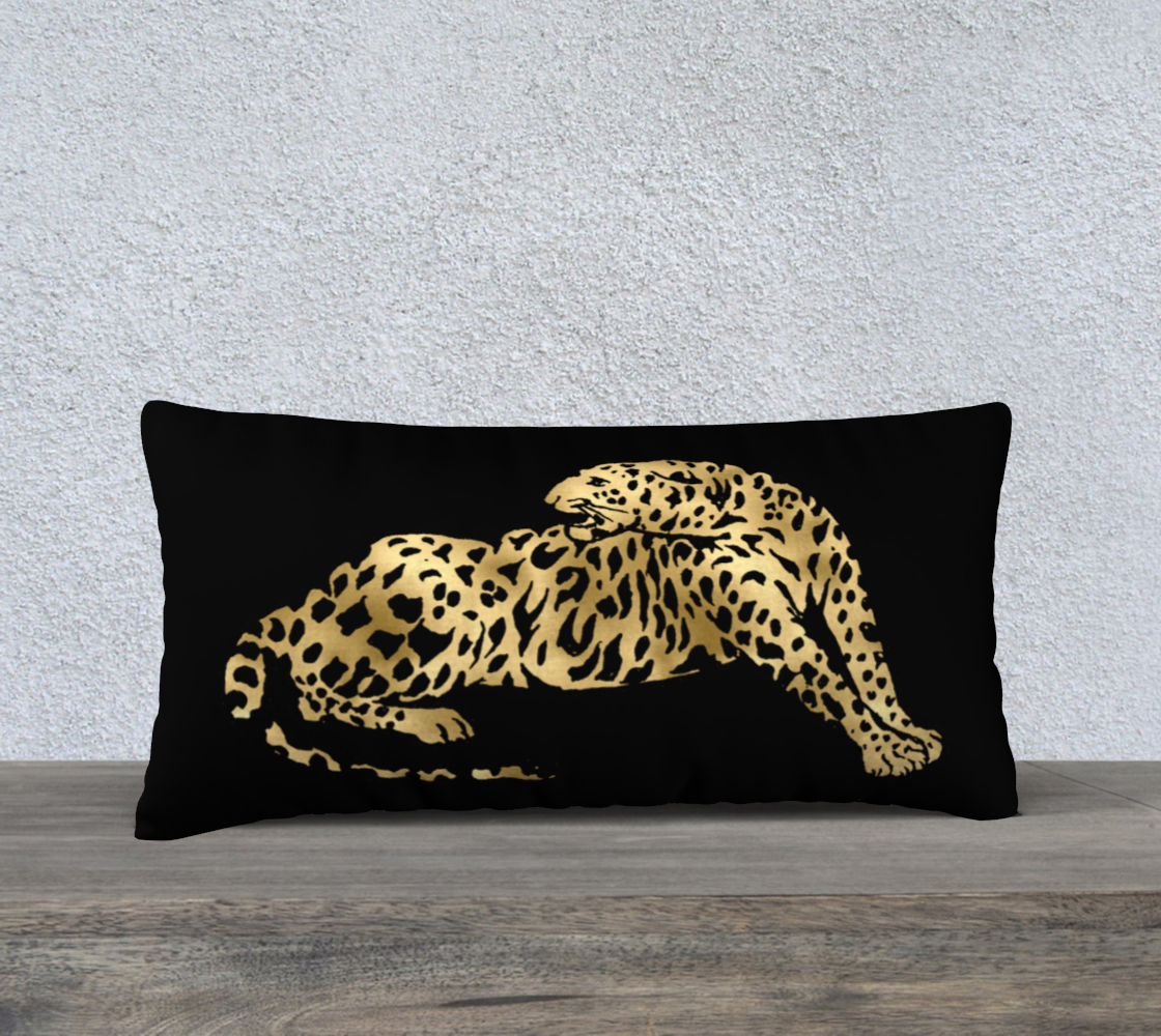 SDD Signature Leopard Black Velveteen Pillow Cover - 5 Sizes