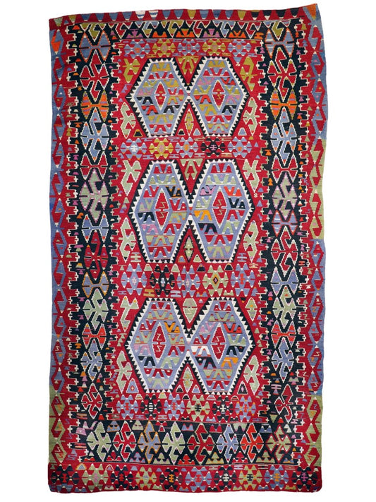 Turkish Uşak Eşme Kilim | 5' 11" x 10' 4"