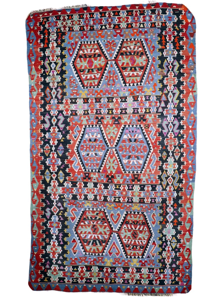 Turkish Uşak Eşme Kilim | 5' 7" x 10'