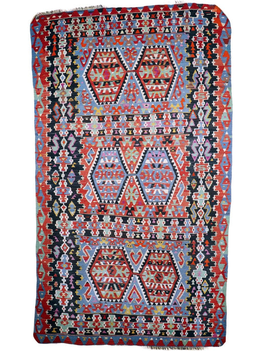 Turkish Uşak Eşme Kilim | 5' 7" x 10'