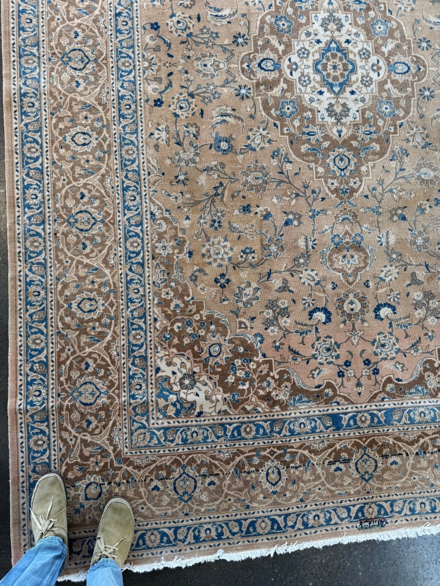 Vintage Kashan Rug | 7' 10" x 10' 11"
